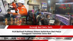 Kurang dari Satu Jam, PLN Berhasil Pulihkan Sistem Kelistrikan Bali Pasca Gangguan Transmisi Jawa–Bali