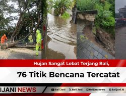 Hujan Sangat Lebat Terjang Bali, 76 Titik Bencana Tercatat
