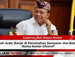 Salah Arah, Banjir di Perumahan Denpasar dan Badung, Nama Koster Disorot