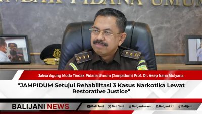 JAMPIDUM Setujui Rehabilitasi 3 Kasus Narkotika Lewat Restorative Justice