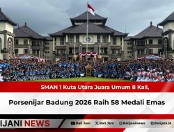 SMAN 1 Kuta Utara Juara Umum 8 Kali, Porsenijar Badung 2026 Raih 58 Medali Emas