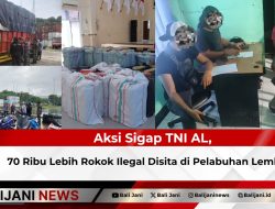Aksi Sigap TNI AL, 70 Ribu Lebih Rokok Ilegal Disita di Pelabuhan Lembar