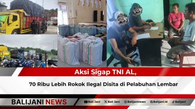 Aksi Sigap TNI AL, 70 Ribu Lebih Rokok Ilegal Disita di Pelabuhan Lembar