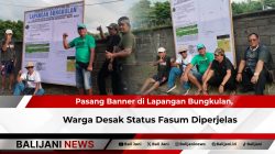 Pasang Banner di Lapangan Bungkulan, Warga Desak Status Fasum Diperjelas