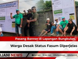 Pasang Banner di Lapangan Bungkulan, Warga Desak Status Fasum Diperjelas