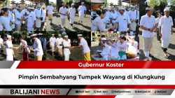 Gubernur Koster Pimpin Sembahyang Tumpek Wayang di Klungkung
