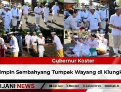 Gubernur Koster Pimpin Sembahyang Tumpek Wayang di Klungkung
