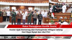 Rakor Penanganan Konflik Sosial, Koster Ajak Kemenag dan Forkopimda Mitigasi Jelang Hari Raya Nyepi dan Idul Fitri