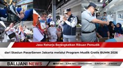 Jasa Raharja Berangkatkan Ribuan Pemudik dari Stasiun PasarSenen Jakarta melalui Program Mudik Gratis BUMN 2026