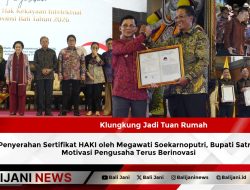 Klungkung Jadi Tuan Rumah Penyerahan Sertifikat HAKI oleh Megawati Soekarnoputri, Bupati Satria: Motivasi Pengusaha Terus Berinovasi