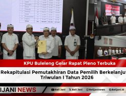 KPU Buleleng Gelar Rapat Pleno Terbuka Rekapitulasi Pemutakhiran Data Pemilih Berkelanjutan Triwulan I Tahun 2026
