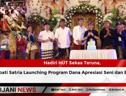 Hadiri HUT Sekaa Teruna, Bupati Satria Launching Program Dana Apresiasi Seni dan Budaya