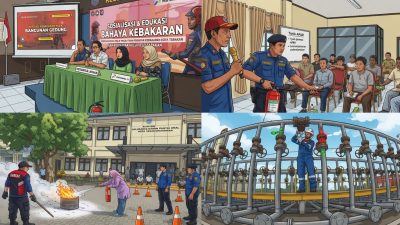 Ancaman Nyata! Pertamina EP Turun Tangan Latih 207 Warga Tarakan Hadapi Kebakaran