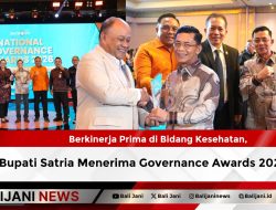 Berkinerja Prima di Bidang Kesehatan, Bupati Satria Menerima Governance Awards 2026