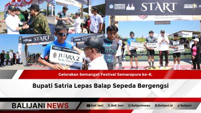 Gelorakan Semangat Festival Semarapura ke-8, Bupati Satria Lepas Balap Sepeda Bergengsi