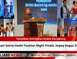 Tampilkan Keindahan Endek Klungkung, Bupati Satria Hadiri Fashion Night Finalis Jegeg Bagus 2026