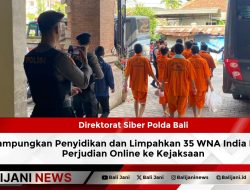 Direktorat Siber Polda Bali Rampungkan Penyidikan dan Limpahkan 35 WNA India Kasus Perjudian Online ke Kejaksaan