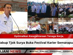 Optimalkan Kesejahteraan Tenaga Kerja, Wabup Tjok Surya Buka Festival Karier Semarapura