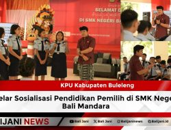 KPU Kabupaten Buleleng Gelar Sosialisasi Pendidikan Pemilih di SMK Negeri Bali Mandara
