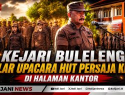 Kejari Buleleng Gelar Upacara HUT PERSAJA ke-75 di Halaman Kantor