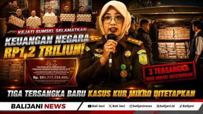 Kejati Sumsel Selamatkan Keuangan Negara Rp1,2 Triliun, Tiga Tersangka Baru Kasus KUR Mikro Ditetapkan