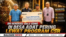 Bank Rakyat Indonesia (BRI) Cabang Gianyar melalui program Corporate Social Responsibility (CSR) melaksanakan renovasi Bale Gong di Desa Adat Pering, Kecamatan Blahbatuh, Jumat (2/5/2026).