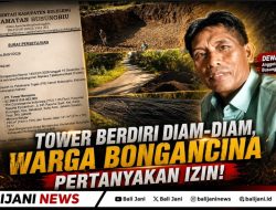 Tower Berdiri Diam-Diam, Warga Bongancina Pertanyakan Izin