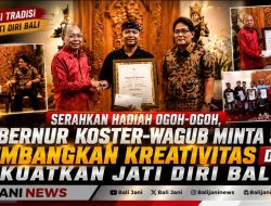 Serahkan Hadiah Ogoh-Ogoh, Koster Minta STT Bali Terus Kembangkan Kreativitas