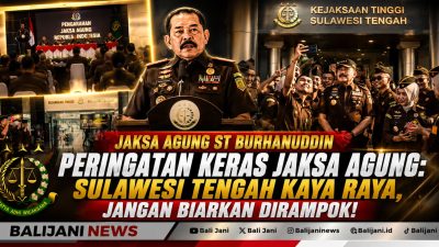 Jaksa Agung ST Burhanuddin memberikan pengarahan kepada jajaran Kejati Sulawesi Tengah saat kunjungan kerja di Palu.