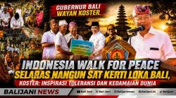 Indonesia Walk For Peace Selaras Nangun Sat Kerti Loka Bali, Koster: Inspirasi Toleransi dan Kedamaian Dunia
