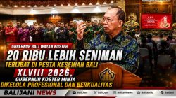 20 Ribu Lebih Seniman Terlibat di Pesta Kesenian Bali XLVIII 2026, Gubernur Koster Minta Dikelola Profesional dan Berkualitas