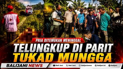 Pria Ditemukan Meninggal Telungkup di Parit Tukad Mungga