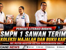 Perkuat Literasi Budaya, SMPN 1 Sawan Terima Koleksi Majalah dan Buku Karya Ny. Putri Koster Ketua Dekranasda Bali
