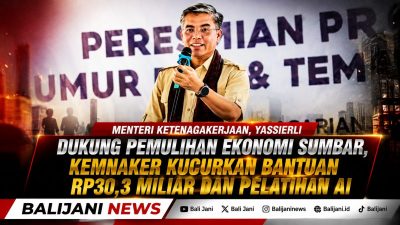 Dukung Pemulihan Ekonomi Sumbar, Kemnaker Kucurkan Bantuan Rp30,3 Miliar dan Pelatihan AI