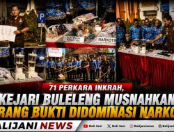 71 Perkara Inkrah, Kejari Buleleng Musnahkan Barang Bukti Didominasi Narkoba