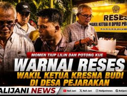 Momen Tiup Lilin dan Potong Kue Warnai Reses Wakil Ketua Kresna Budi di Desa Pejarakan