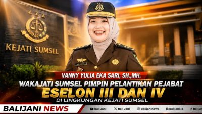 Wakajati Sumsel Pimpin Pelantikan Pejabat Eselon III dan IV di Lingkungan Kejati Sumsel