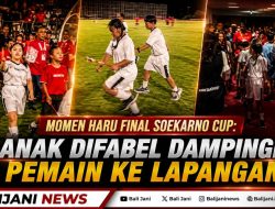 Momen Haru Final Soekarno Cup: Anak Difabel Dampingi Pemain ke Lapangan