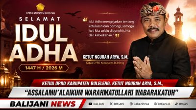 Ucapkan Selamat Idul Adha 1447 H, Ketua DPRD Buleleng Ajak Masyarakat Perkuat Solidaritas Sosial