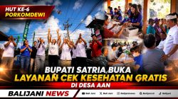 HUT ke-6 Porkomdewi, Bupati Satria Buka Layanan Cek Kesehatan Gratis di Desa Aan