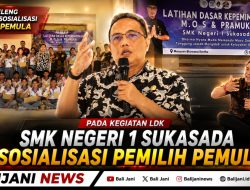 KPU Buleleng Berikan Sosialisasi Pemilih Pemula pada Kegiatan LDK SMK Negeri 1 Sukasada