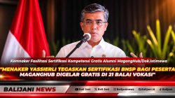 Menaker Yassierli Tegaskan Sertifikasi BNSP Bagi Peserta MagangHub Digelar Gratis di 21 Balai Vokasi