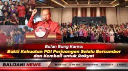 Ketua DPD PDI Perjuangan Bali Wayan Koster saat memaparkan laporan kesuksesan 16 kegiatan Bulan Bung Karno 2026 di hadapan Megawati Soekarnoputri di Sanur Denpasar