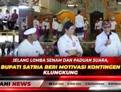 Jelang Lomba Senam dan Paduan Suara, Bupati Satria Beri Motivasi Kontingen Klungkung