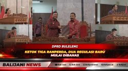 Ketua DPRD Buleleng Ketut Ngurah Arya saat memimpin jalannya Sidang Rapat Paripurna bersama jajaran eksekutif di Ruang Sidang Utama DPRD Kabupaten Buleleng