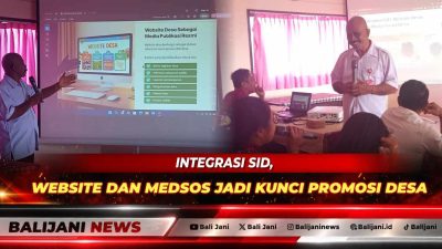 Kelompok Ahli Komunikasi Tabanan I Wayan Ariasa saat memberikan pemaparan materi workshop integrasi platform digital kepada para operator SID desa se-Kecamatan Pupuan