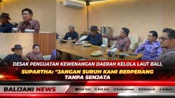Ketua Pansus TRAP DPRD Bali I Made Supartha memberikan pemaparan dan kritik tajam dalam forum pengembangan model Marine Spatial Planning berbasis Desa Adat Intaran di Denpasar
