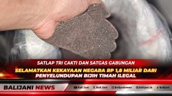 Satlap Tri Cakti dan Satgas Gabungan Selamatkan Kekayaan Negara Rp 1,8 Miliar dari Penyelundupan Bijih Timah Ilegal