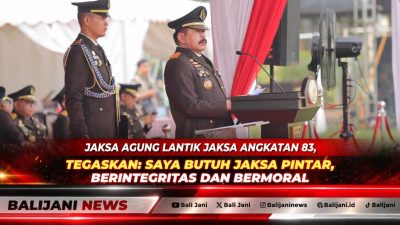 Jaksa Agung RI ST Burhanuddin memberikan amanat penting di hadapan para peserta pelantikan PPPJ Angkatan 83 di Gedung Badan Pendidikan dan Pelatihan Kejaksaan RI Jakarta