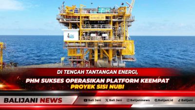 Lanskap anjungan lepas pantai Platform WPN-6 milik PT Pertamina Hulu Mahakam di Blok Mahakam Kalimantan Timur.